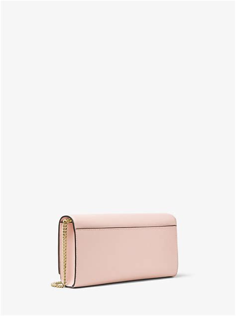 michael michael kors mott leather chain wallet|Michael Kors oversized wallet.